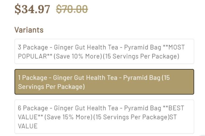 Ginger Gut Health Tea - Image 2