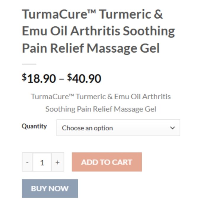 TurmaCure Turmeric & Emu Oil Arthritis Soothing Pain Relief Massage Gel - Image 2
